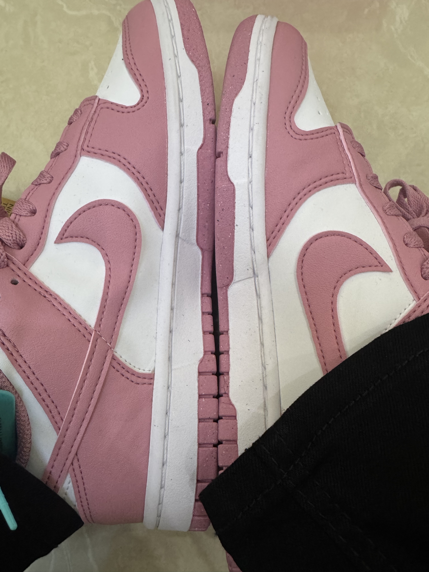 custom review-Nike Dunk Slip-on Устойчивый к истиранию Низкий Топ Скейтбординг Женские Розовые