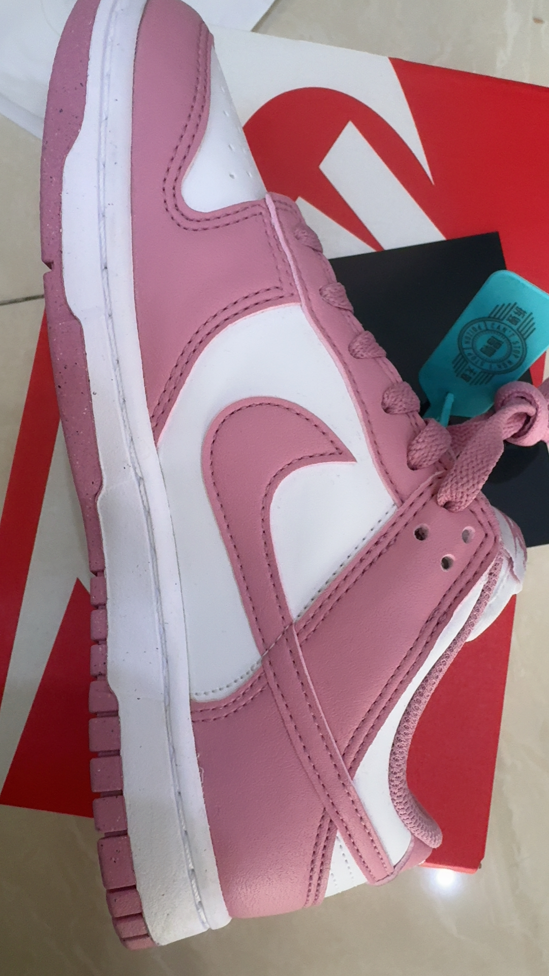 custom review-Nike Dunk Slip-on Устойчивый к истиранию Низкий Топ Скейтбординг Женские Розовые