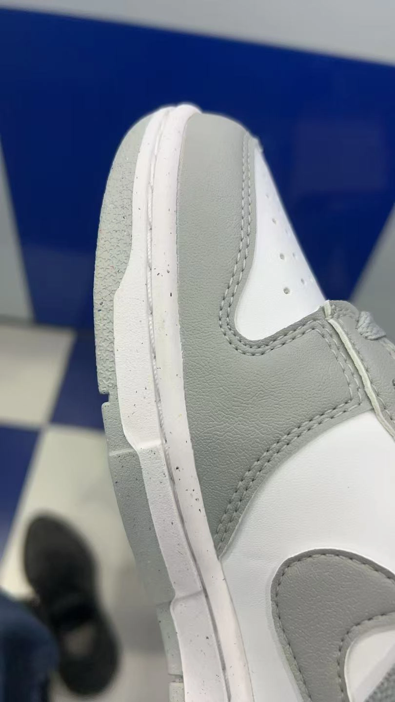 custom review-Nike Dunk Slip-on Устойчивый к истиранию Низкий Топ Скейтбординг Женские Серый Белый