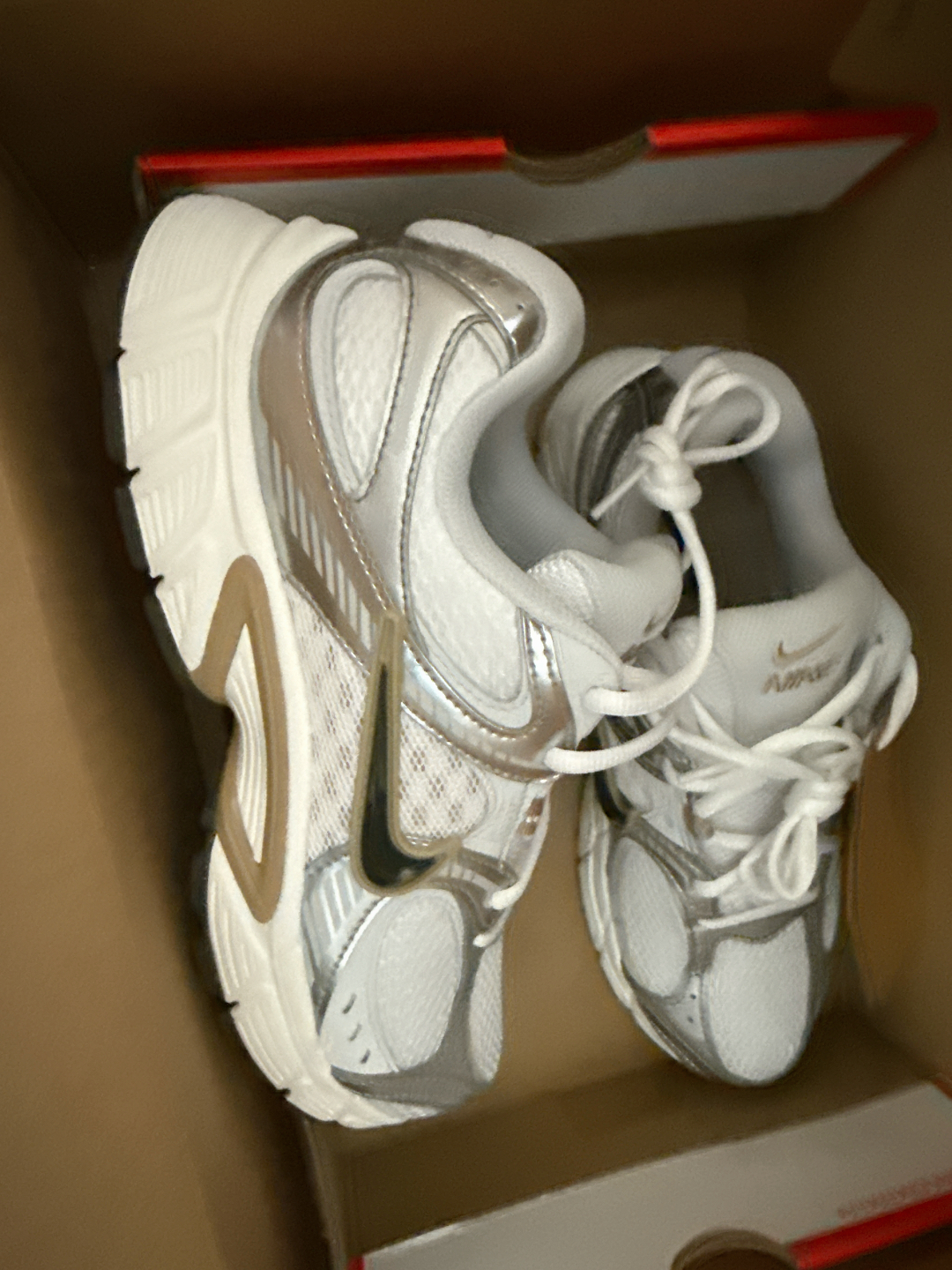 custom review-Nike V5 Slip-on Устойчивый к истиранию Дышащий Низкий Топ Беговые кроссовки Мужские Белый Серебряный