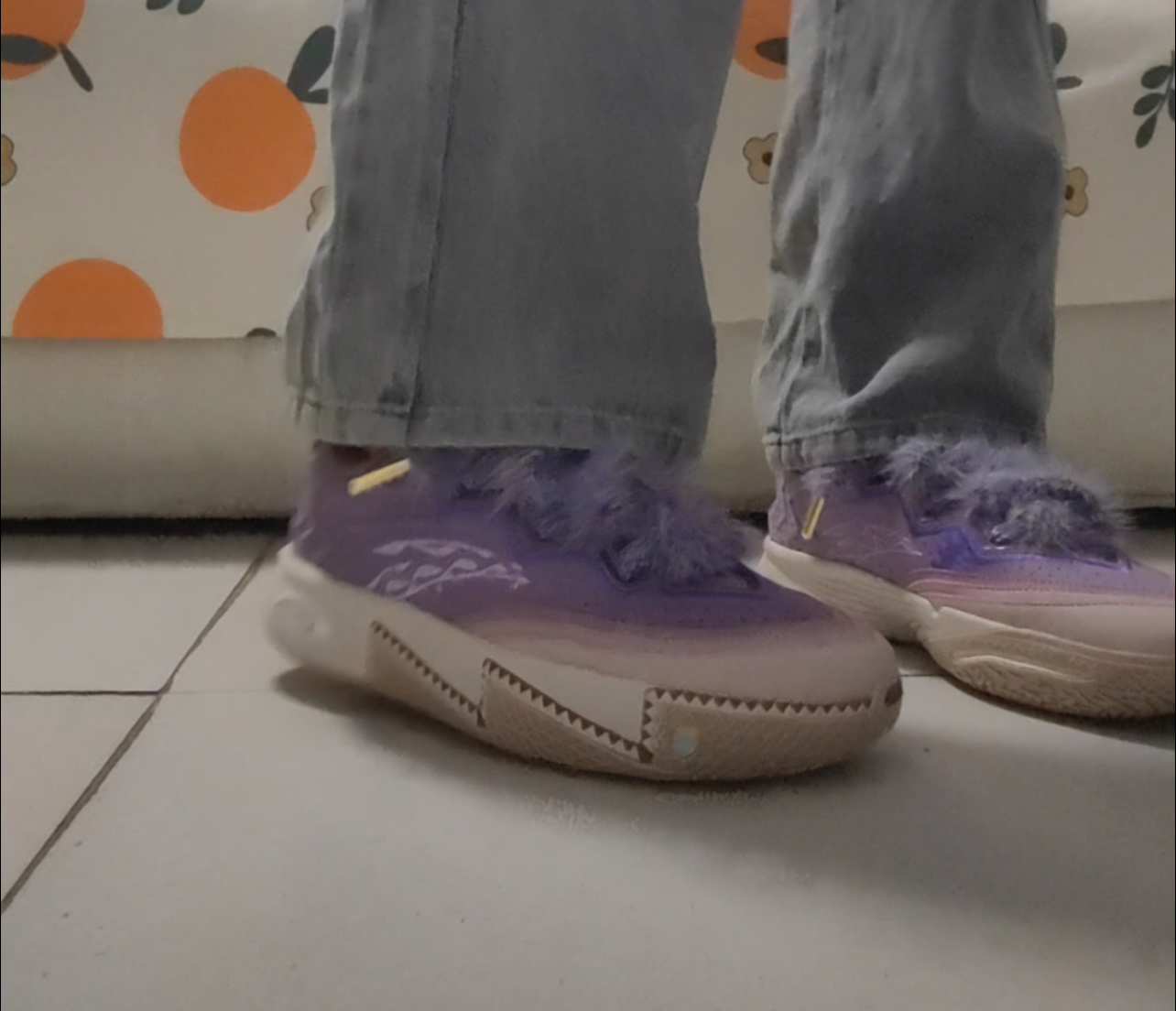 custom review-ANTA KAI 2 Амортизация Устойчивость к истиранию и Устойчивые свойства Низкий Топ Баскетбольные кроссовки Мужские Серый Фиолетовый Синий