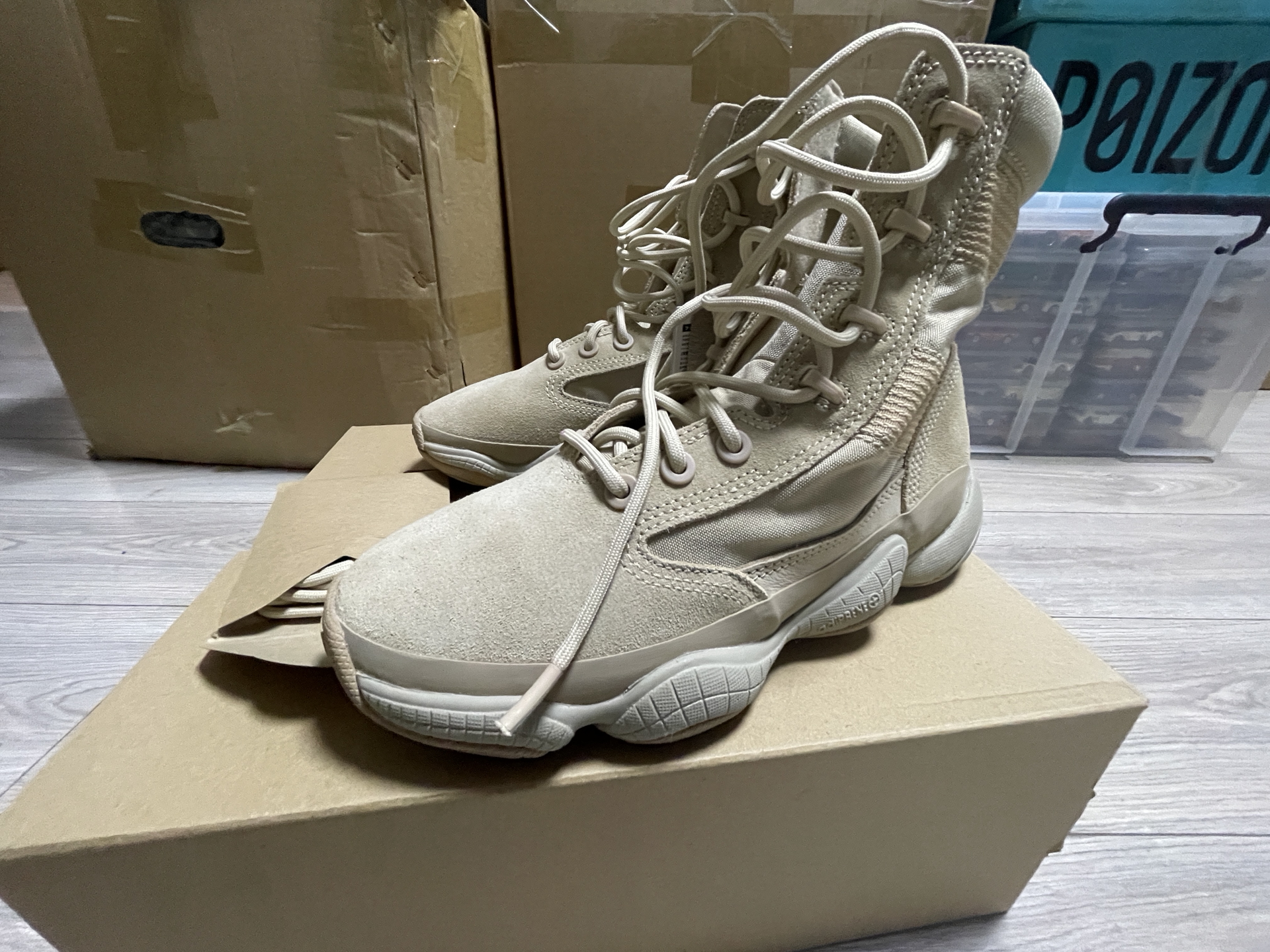 custom review-Adidas Originals Yeezy 500 High Топ Толстая подошва Мужские Кроссовки Коричневые