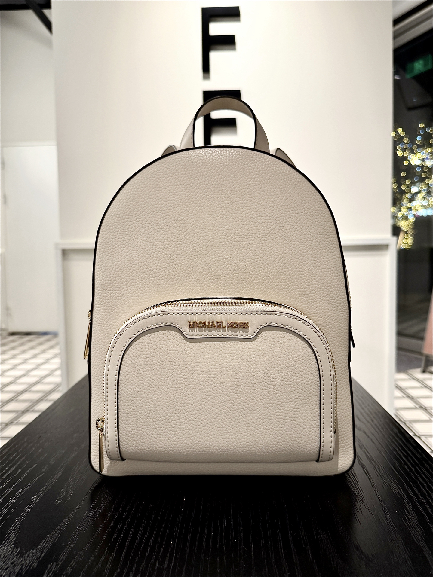 custom review-MICHAEL KORS Jaycee Личи Крупнозернистая текстура Кожа Рюкзак Средний Женский