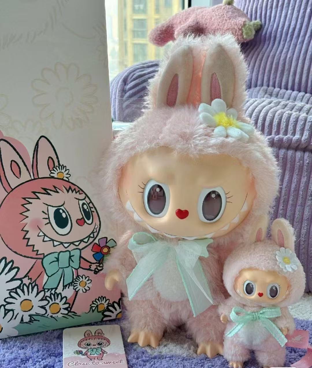 custom review-POP MART MOKOKO LABUBU CLOSE TO SWEET Popland Ограниченная Версия Виниловая Плюшевая Кукла 38см