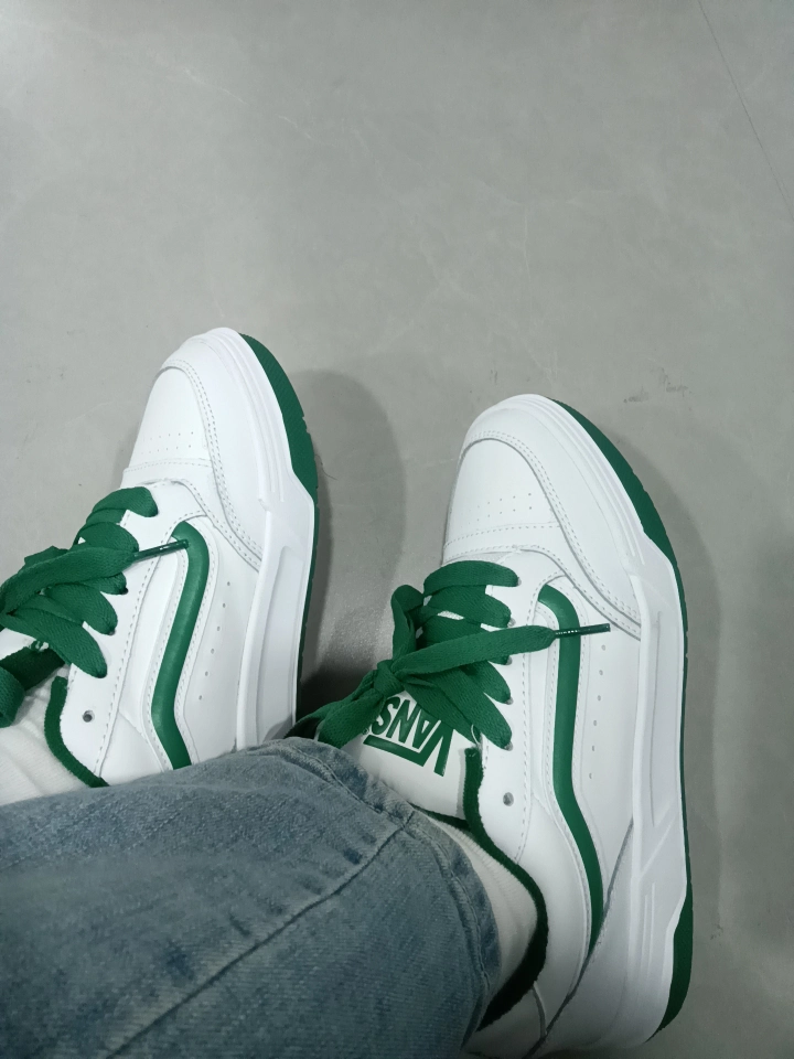 custom review-Vans Устойчивые к истиранию низкие кроссовки для скейтбординга унисекс зеленые белые