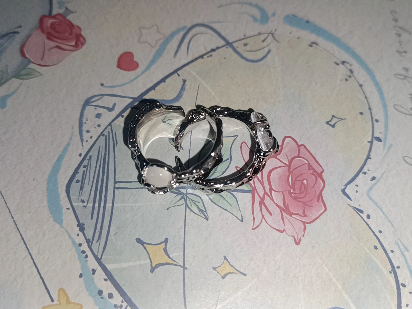 custom review-FUO Серебряное покрытие медные кольца унисекс