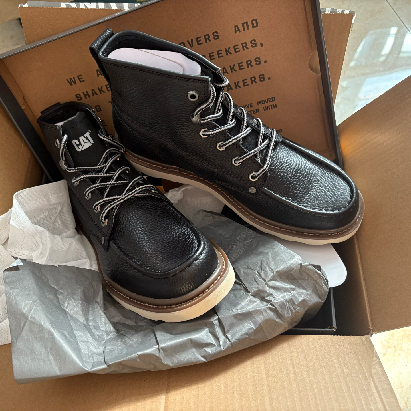 custom review-CAT Glenrock MID Коллекция Противоскользящие ботинки с длиной по щиколотке (размер в длину)