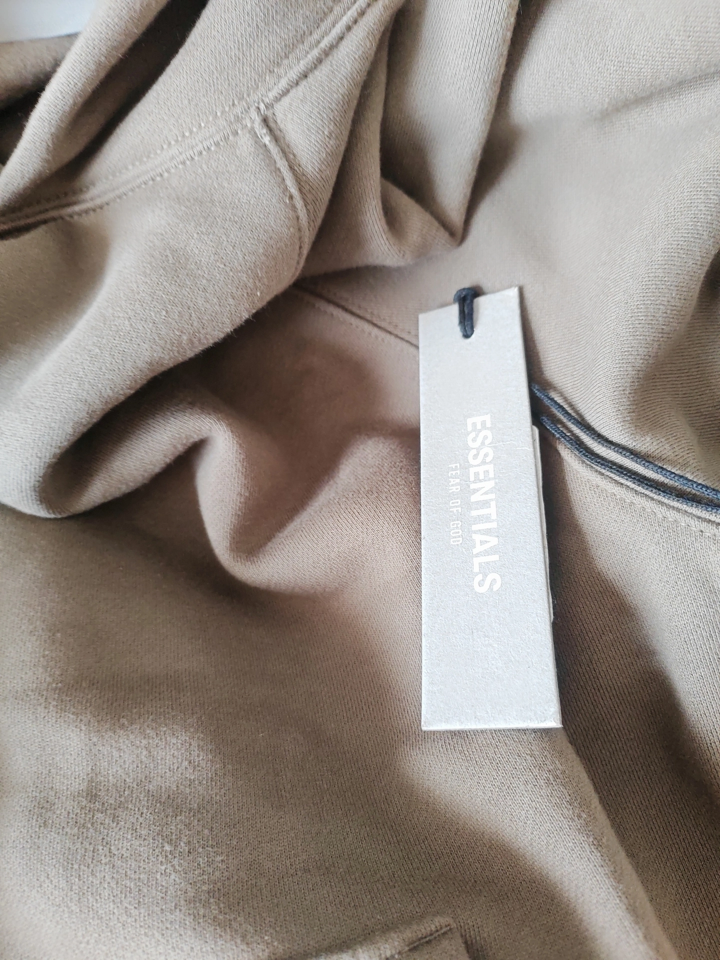 custom review-Fear Of God Essentials FW21 Толстовка Унисекс Пшенично-коричневый