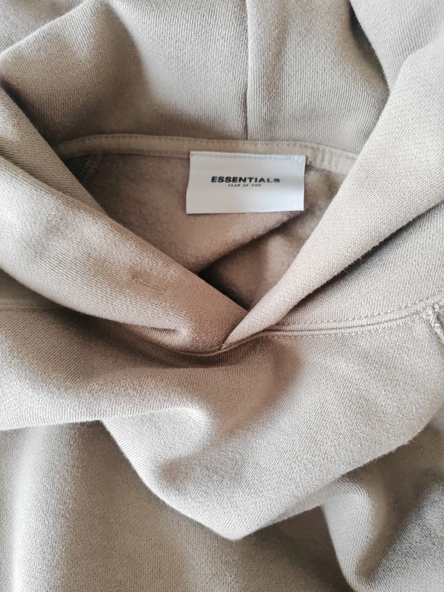 custom review-Fear Of God Essentials FW21 Толстовка Унисекс Пшенично-коричневый