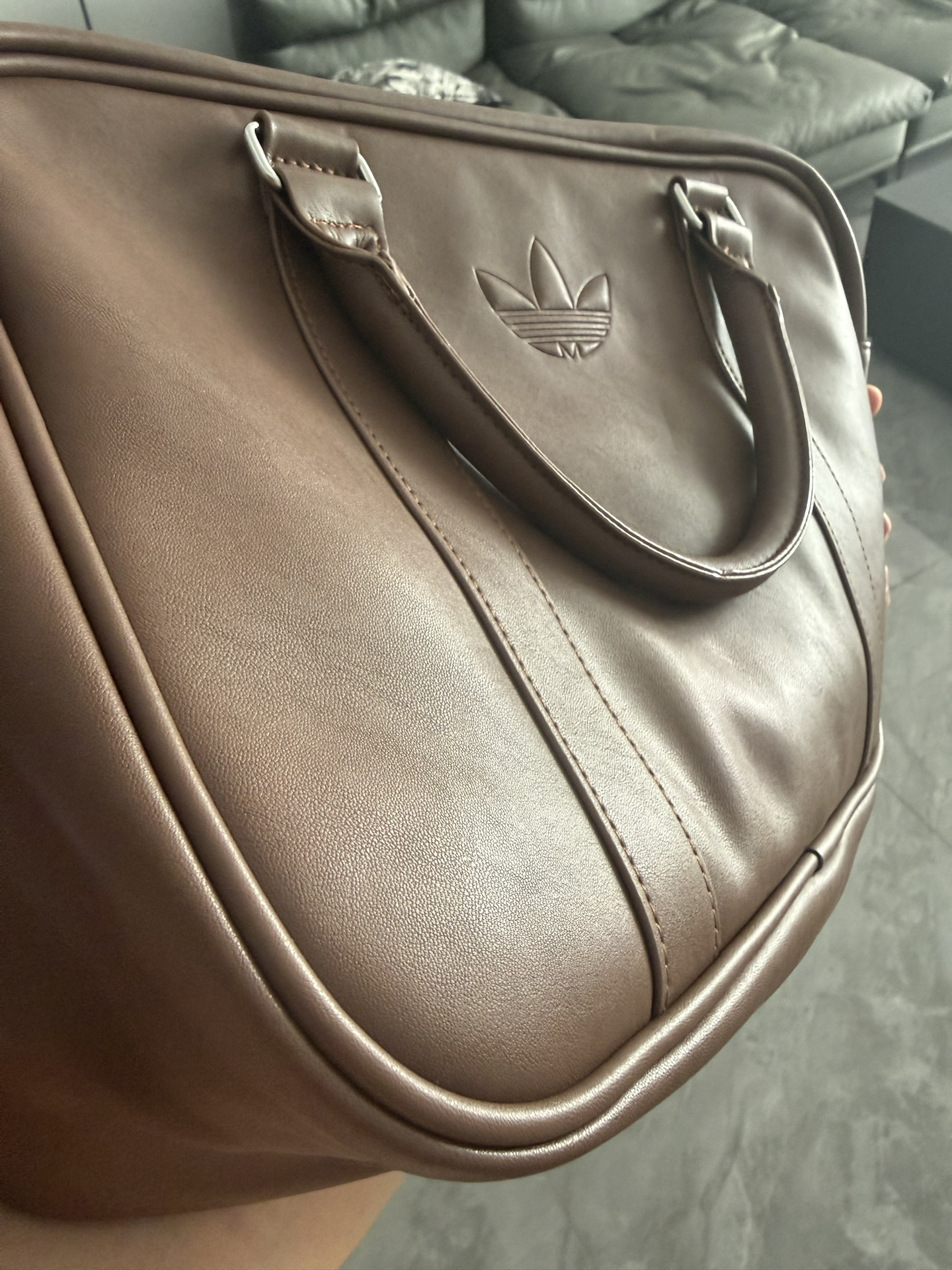 custom review-Adidas Originals ПУ (полиуретан) Briefcase Сумка через плечо Сумка Женская Мягкая Коричневая