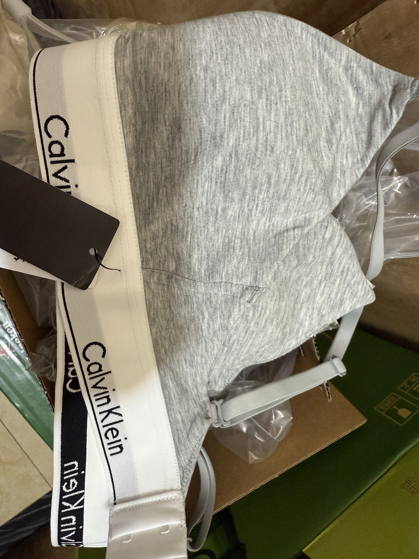 custom review-Бюстгальтер Calvin Klein Женский 1 Пачка Кокосовый Серый