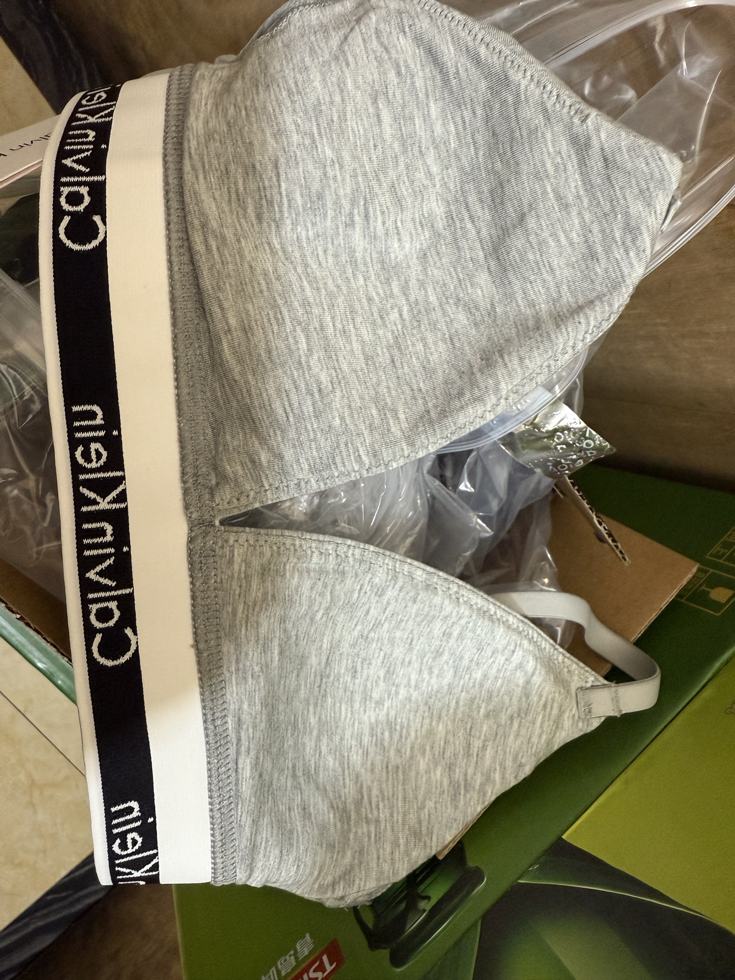 custom review-Бюстгальтер Calvin Klein Женский 1 Пачка Кокосовый Серый