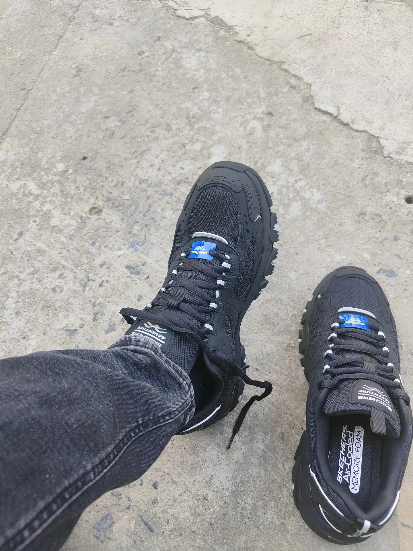 custom review-Skechers Низкие кеды походная обувь мужская черная
