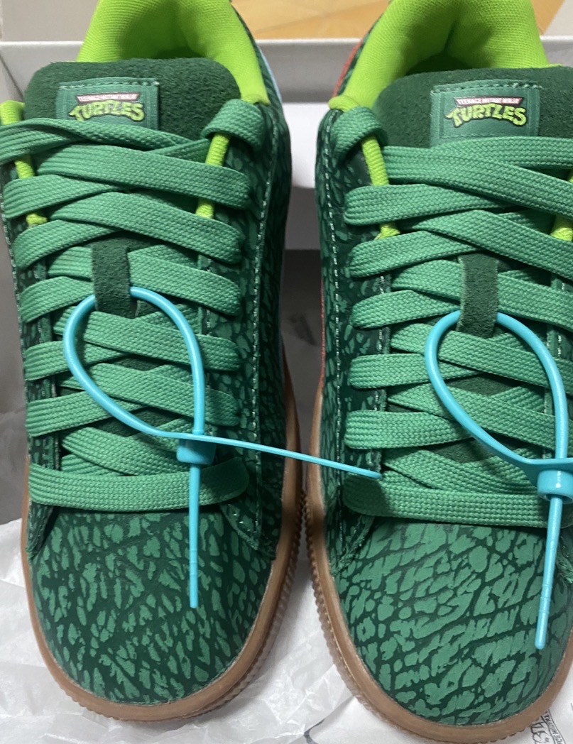 custom review-TMNT X PUMA Suede XL Устойчивые к истиранию Низкие Кроссовки для скейтбординга Мужские Зеленые