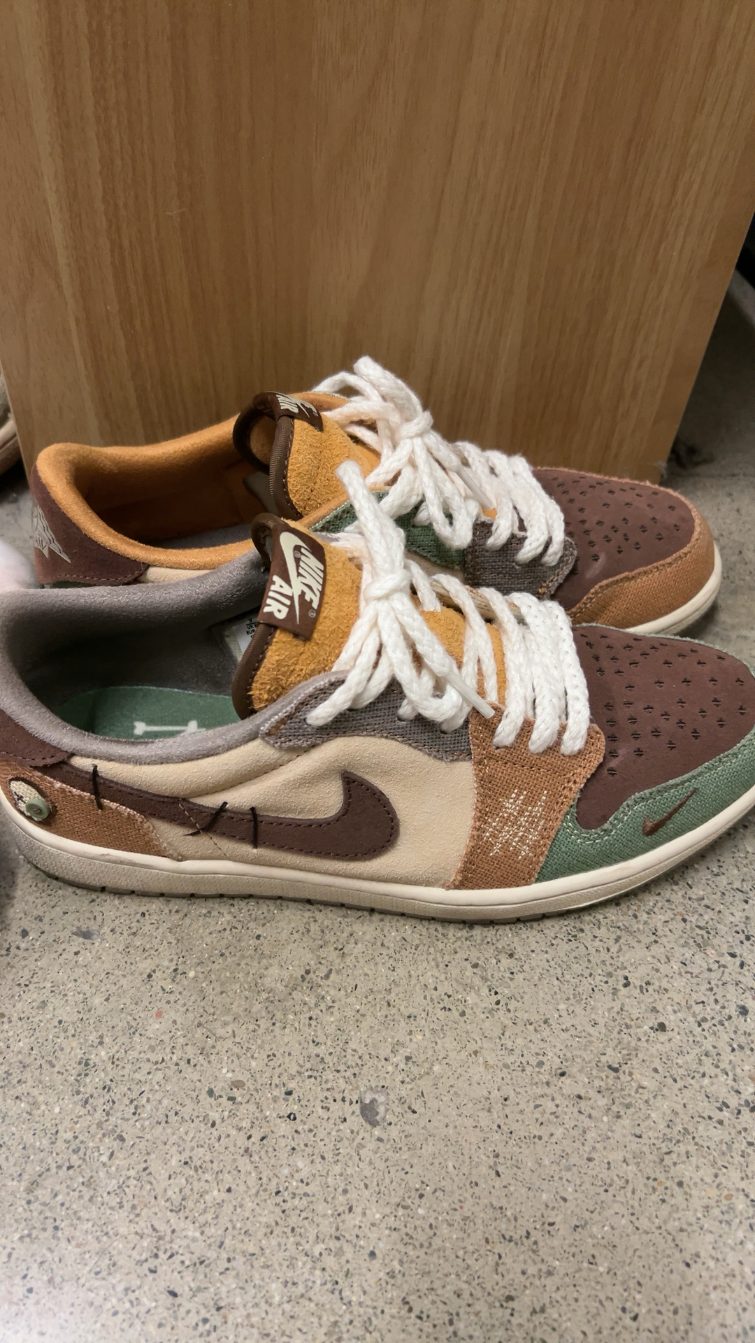 custom review-Zion Williamson x Jordan Air Jordan 1 Ретро Low OG 'VOODOO' Амортизация Противоскользящий Устойчивый к истиранию Легкий