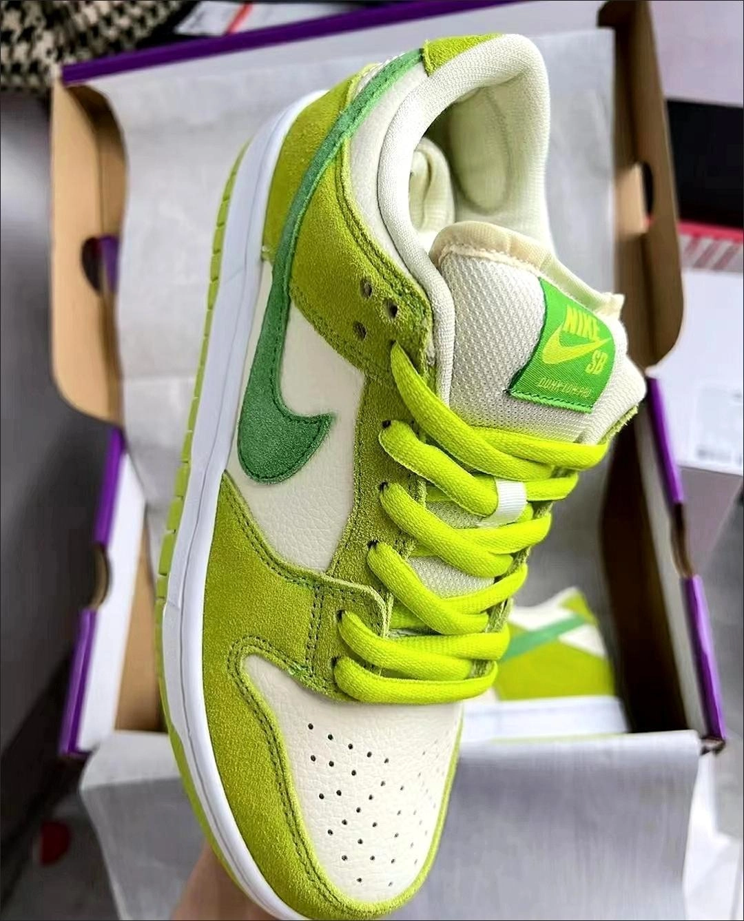 nike sb dunk这抹荧光黄绿!超级好看
