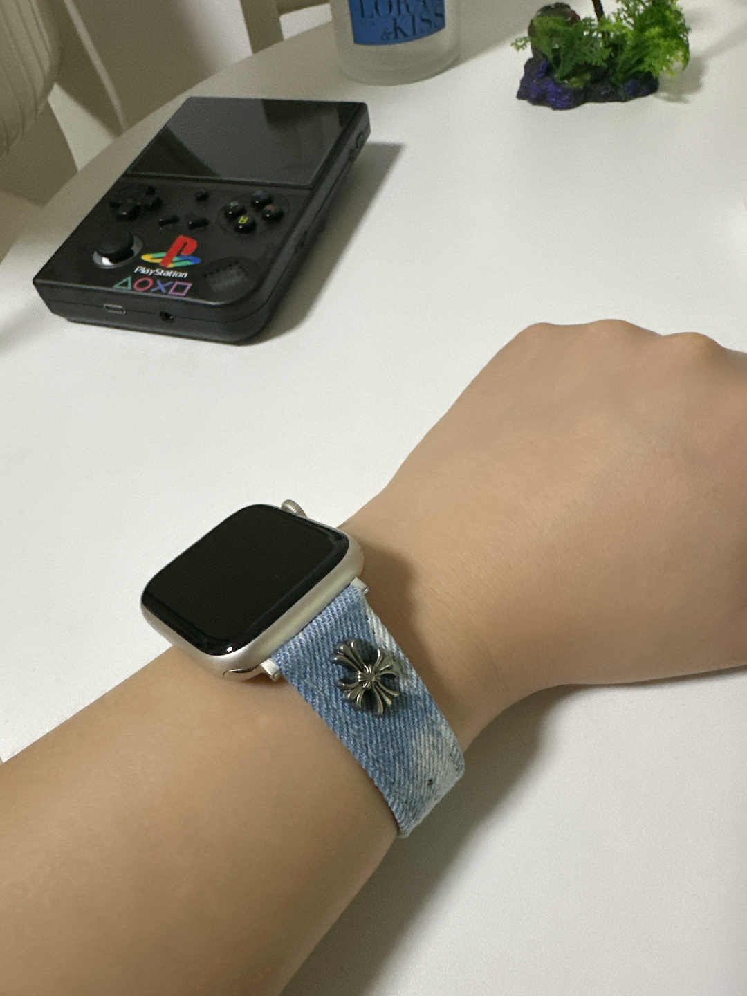 custom review-PULAISI Ремень Совместимость с Apple материал деним длина 220 мм