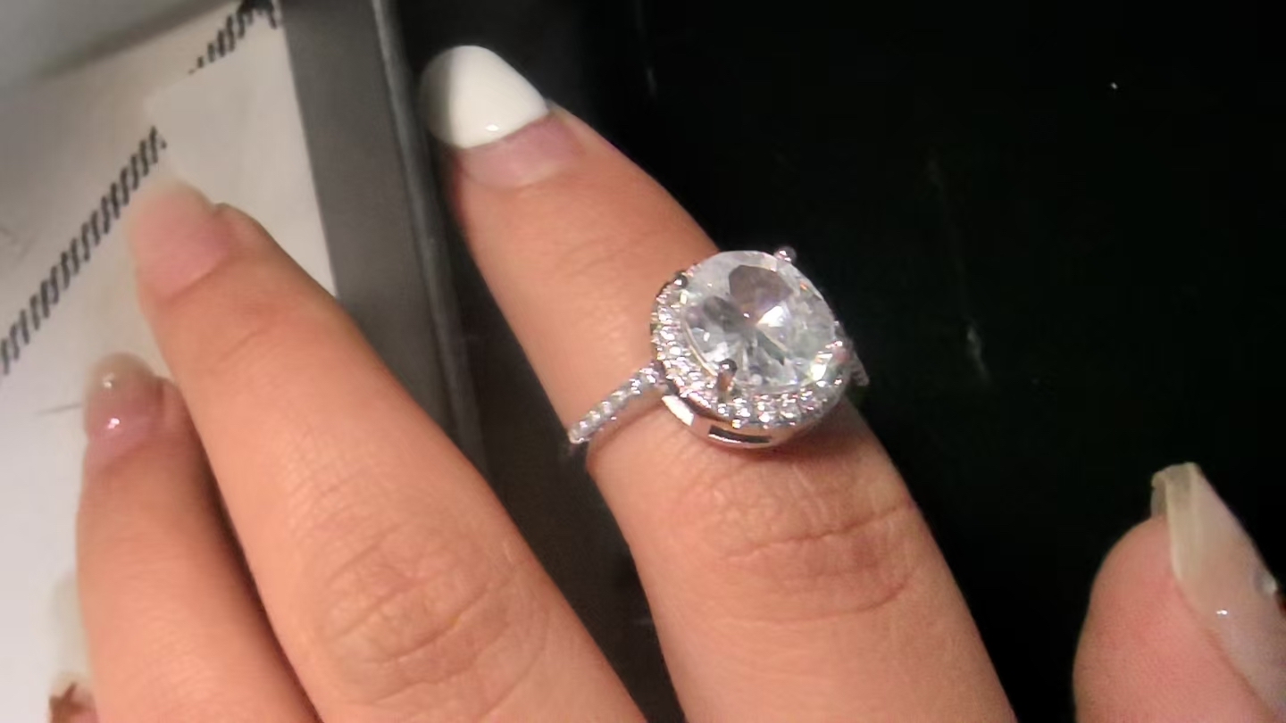 custom review-CARAT'S DIARY Циркон Сплав Кольцо Подруга Признание в любви Подарочный набор Женский'H Женский