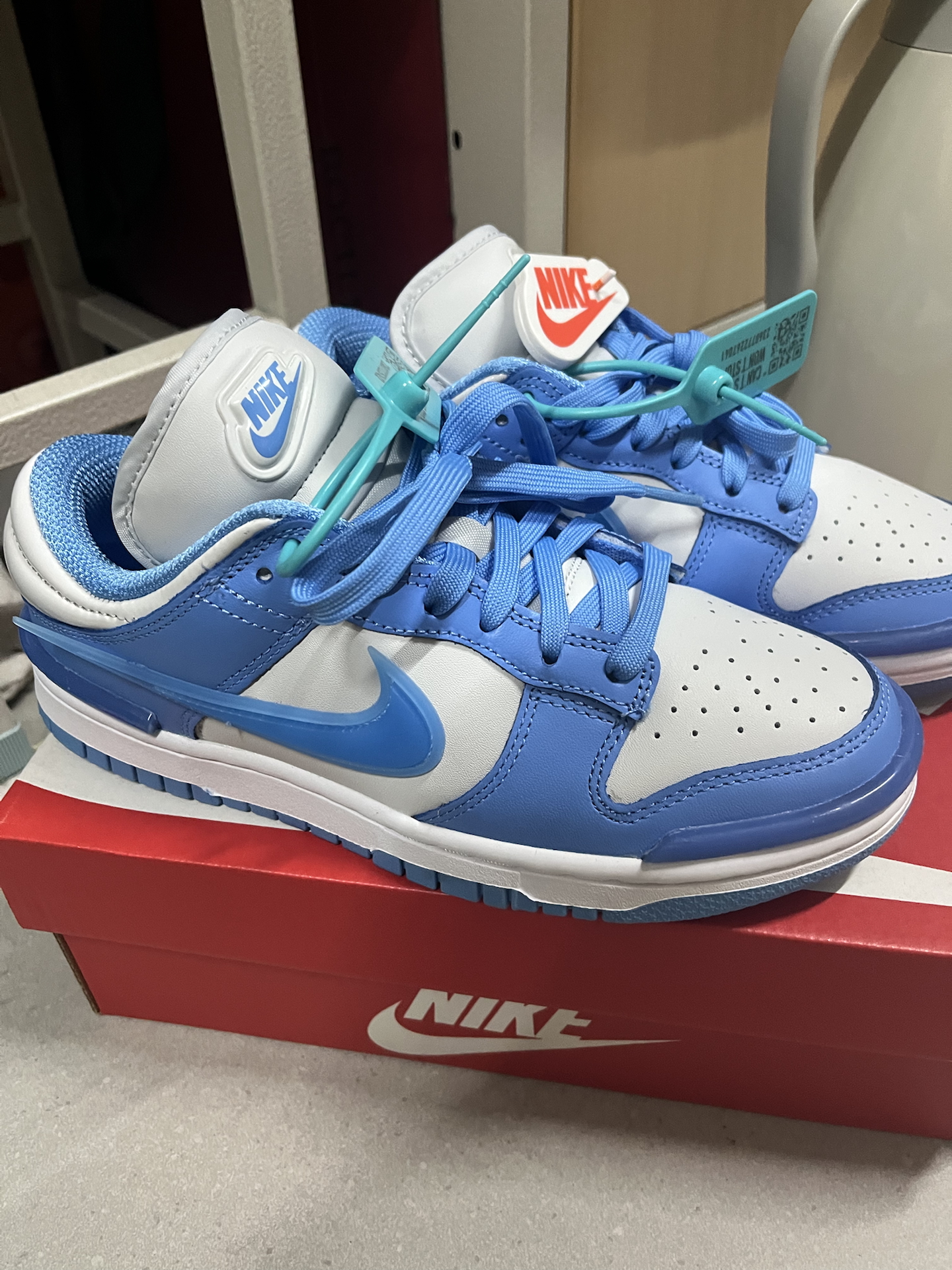 超好看超好看的nike #nikedunk蓝白 #最近很喜欢的鞋 #宝藏蓝板鞋