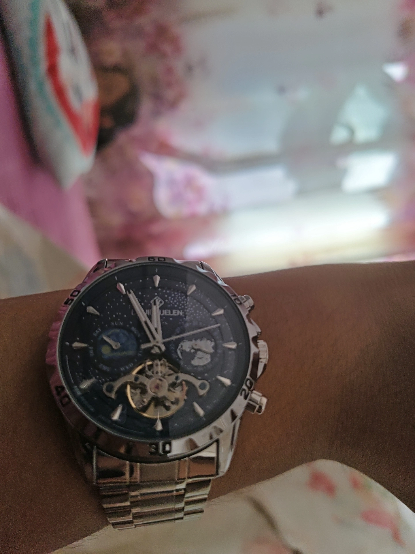 custom review-LOUIE JUELEN Мужские Мода Бизнес Часы для Подростков Спортивные Светящиеся в Темноте Часы для Мужчин