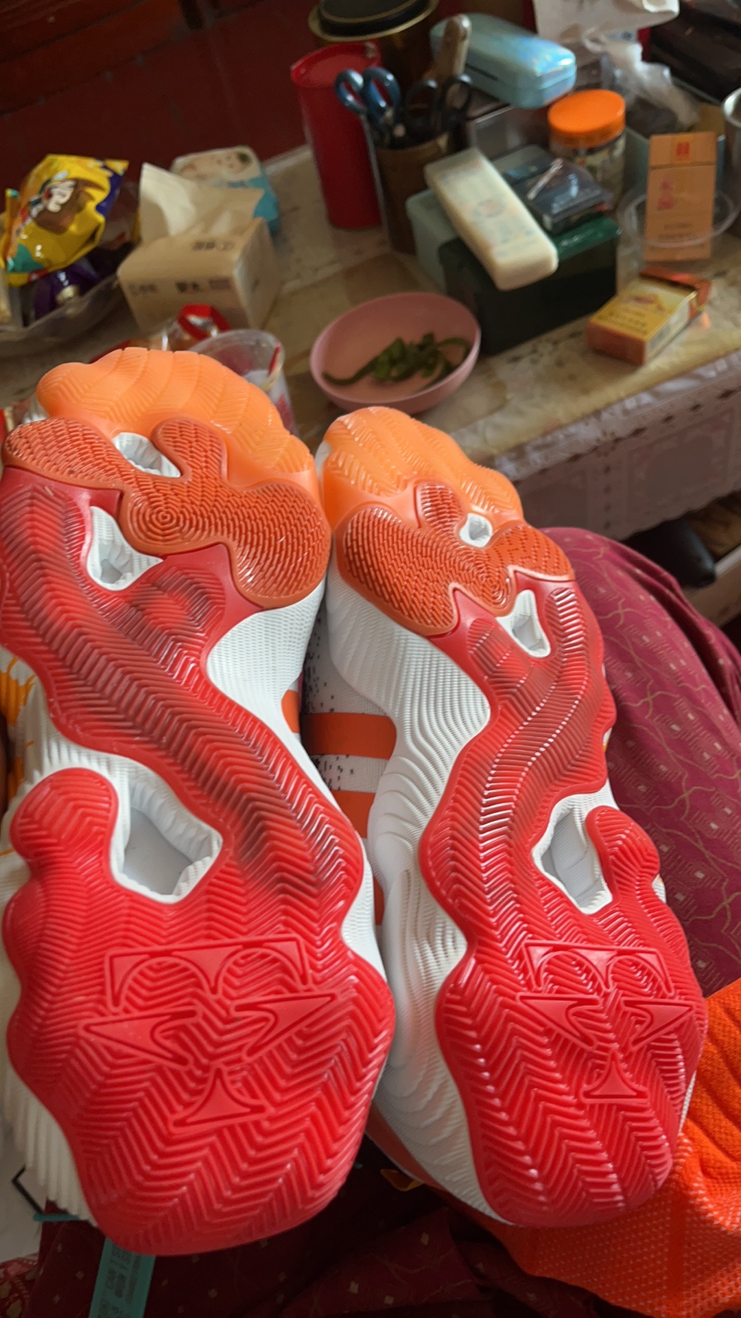 custom review-Adidas Trae Young 3,0 Амортизация Износостойкий MID Топ Баскетбольные кроссовки Унисекс Черный Белый Оранжевый