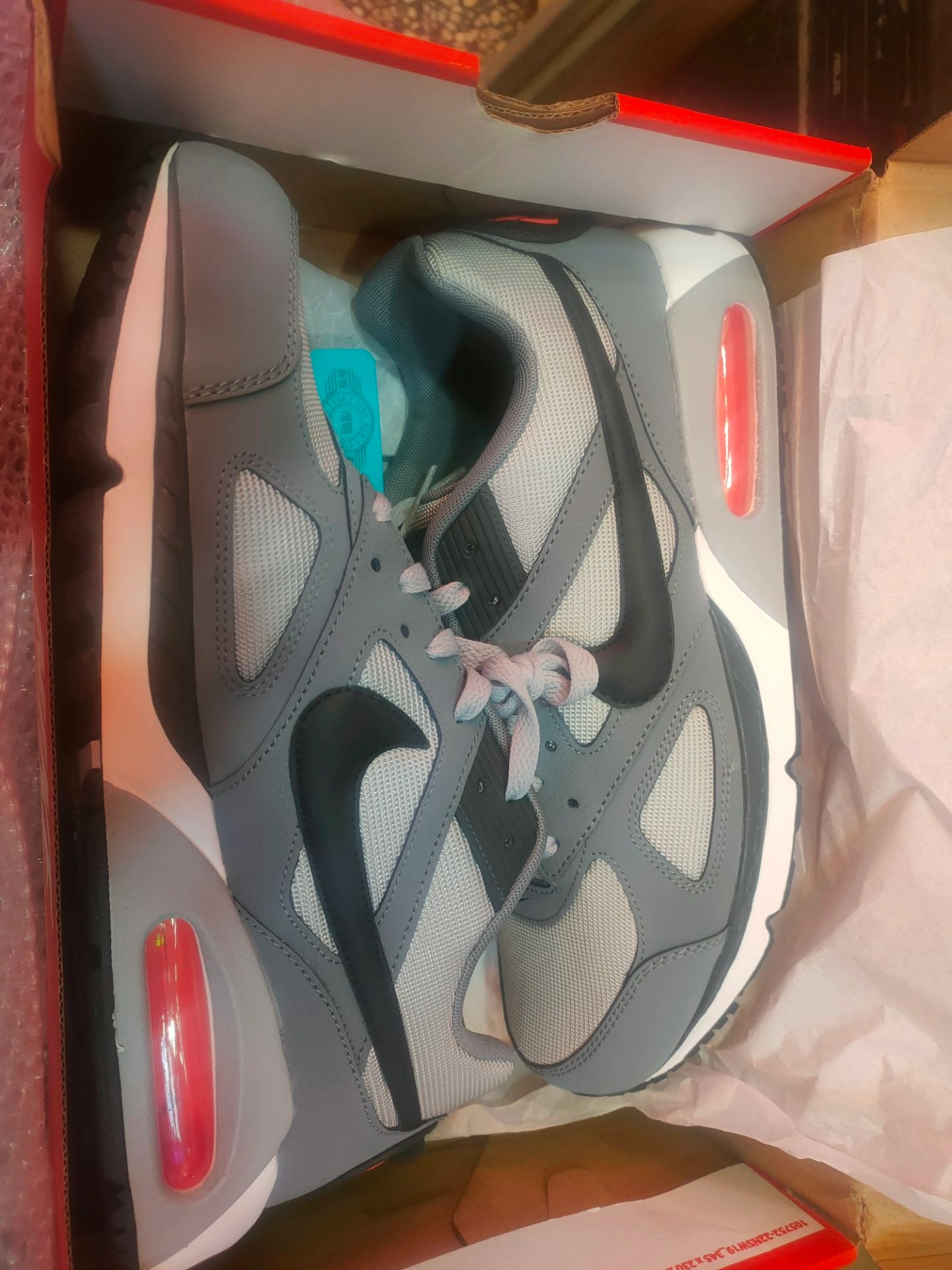 custom review-Nike Air Max Ivo Low Топ Повседневный Городской Коммутер Беговые кроссовки Мужской Черный Серый