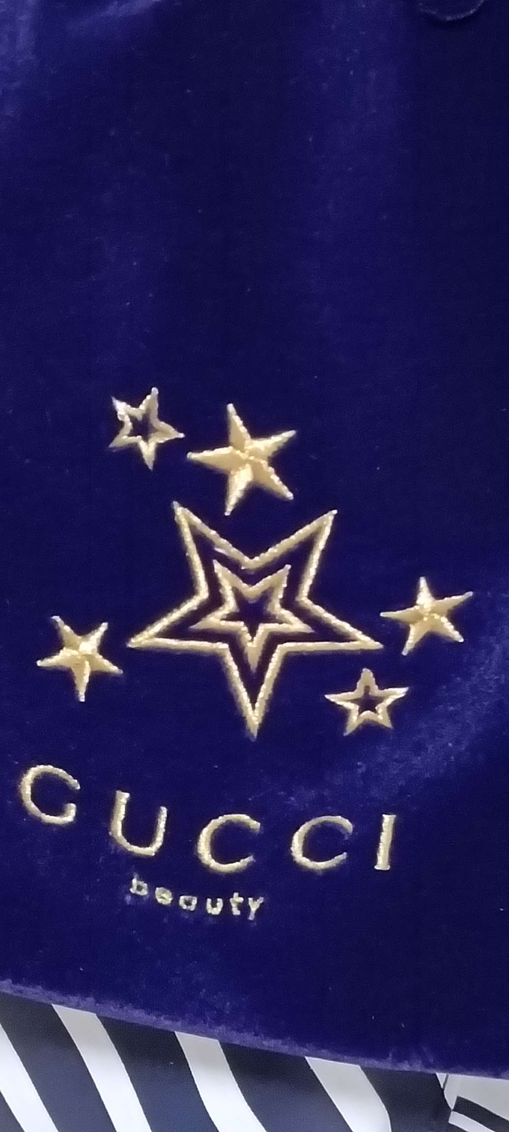 custom review-GUCCI Синий Шнур Косметика Сумка для хранения