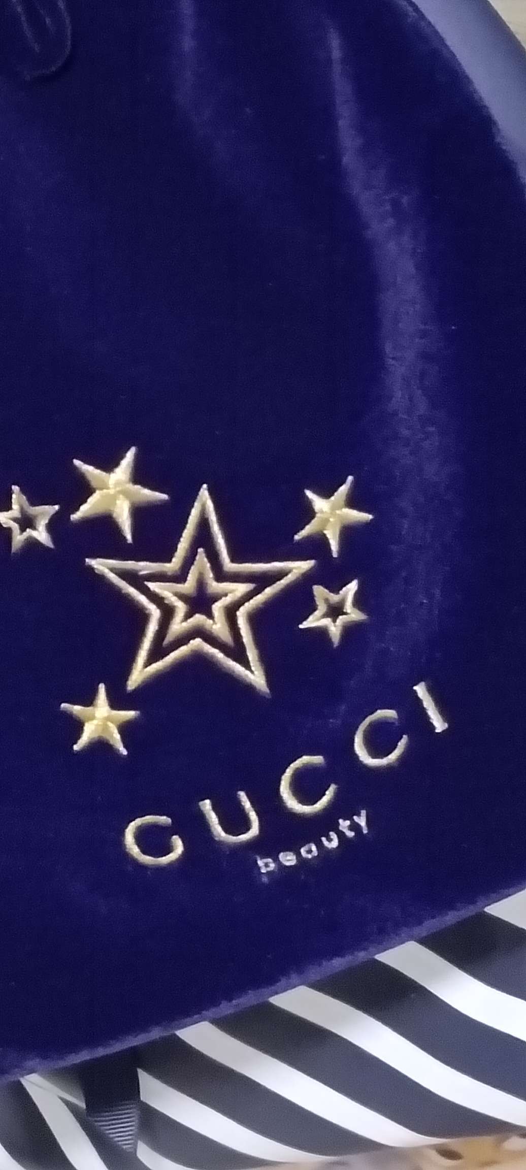 custom review-GUCCI Синий Шнур Косметика Сумка для хранения