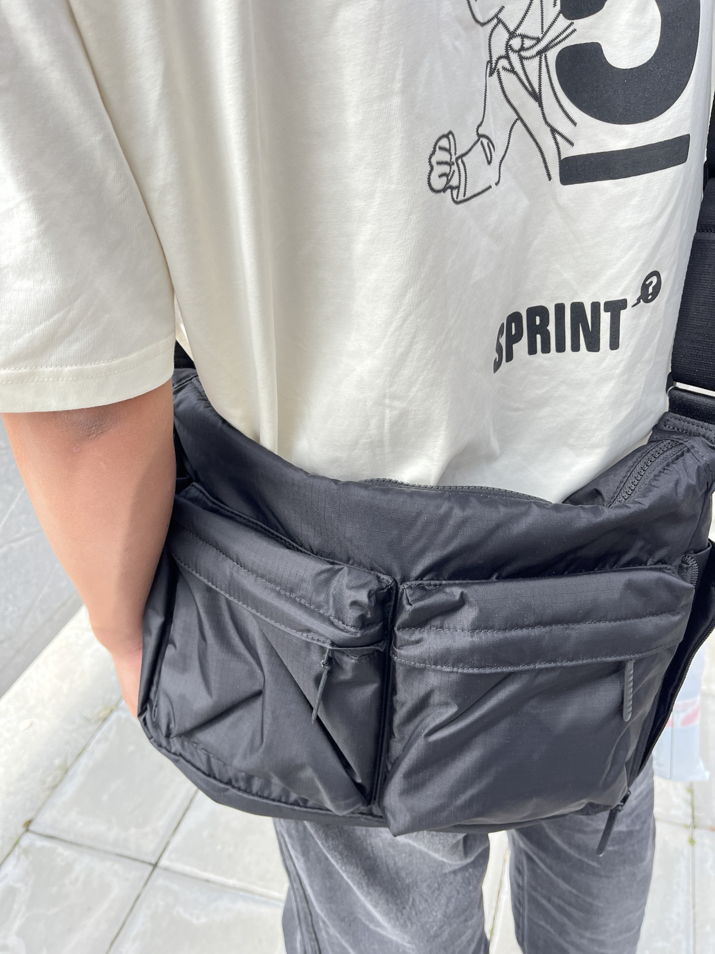 custom review-UNIQLO Полиамид Кросс-боди Сумка Стандартная Унисекс Черная