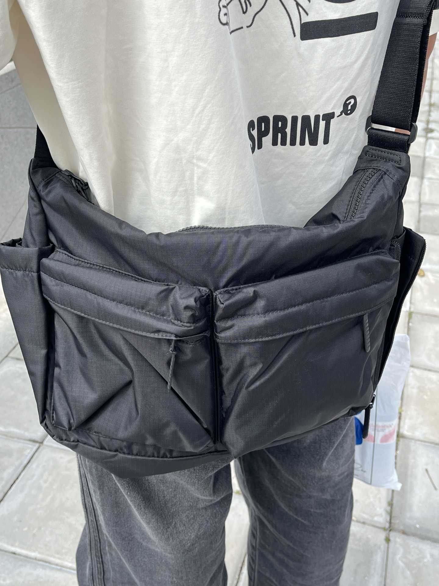 custom review-UNIQLO Полиамид Кросс-боди Сумка Стандартная Унисекс Черная