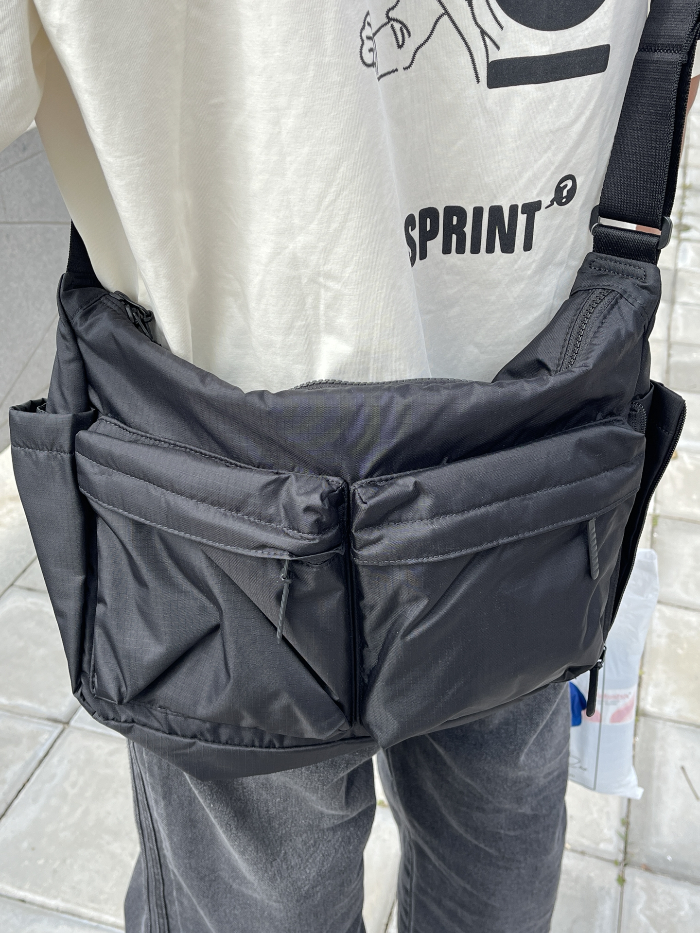 custom review-UNIQLO Полиамид Кросс-боди Сумка Стандартная Унисекс Черная