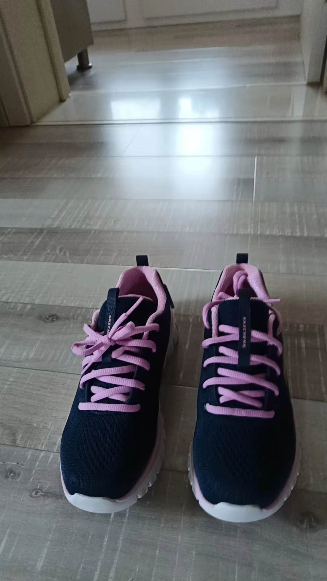 custom review-Skechers Graceful Дышащий Низкий Топ Повседневная Обувь Женская Синий Розовый Белый