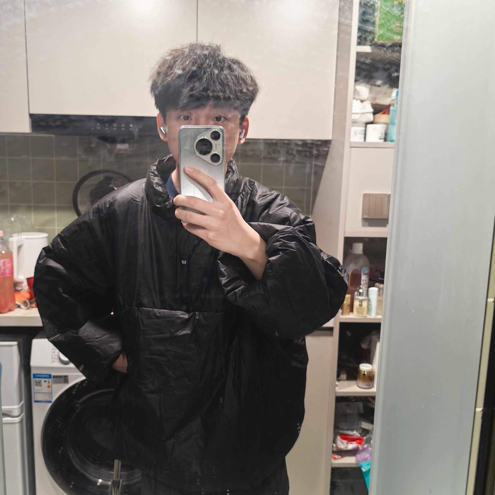 custom review-YEEZY x Gap X Balenciaga Пуловер с высоким воротником хлопковый пуховик мужской черный