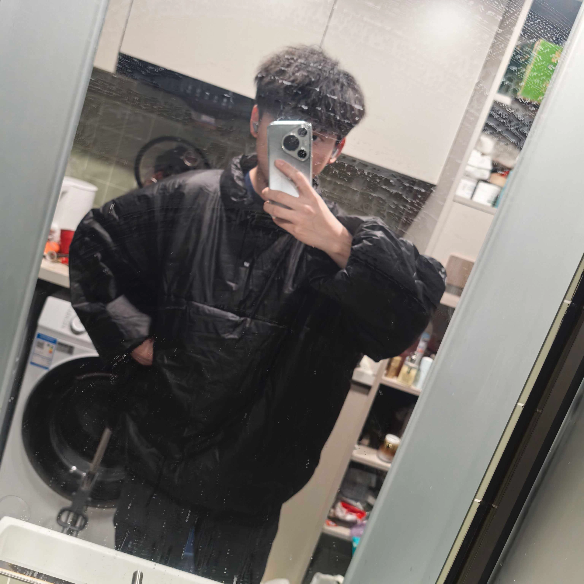 custom review-YEEZY x Gap X Balenciaga Пуловер с высоким воротником хлопковый пуховик мужской черный