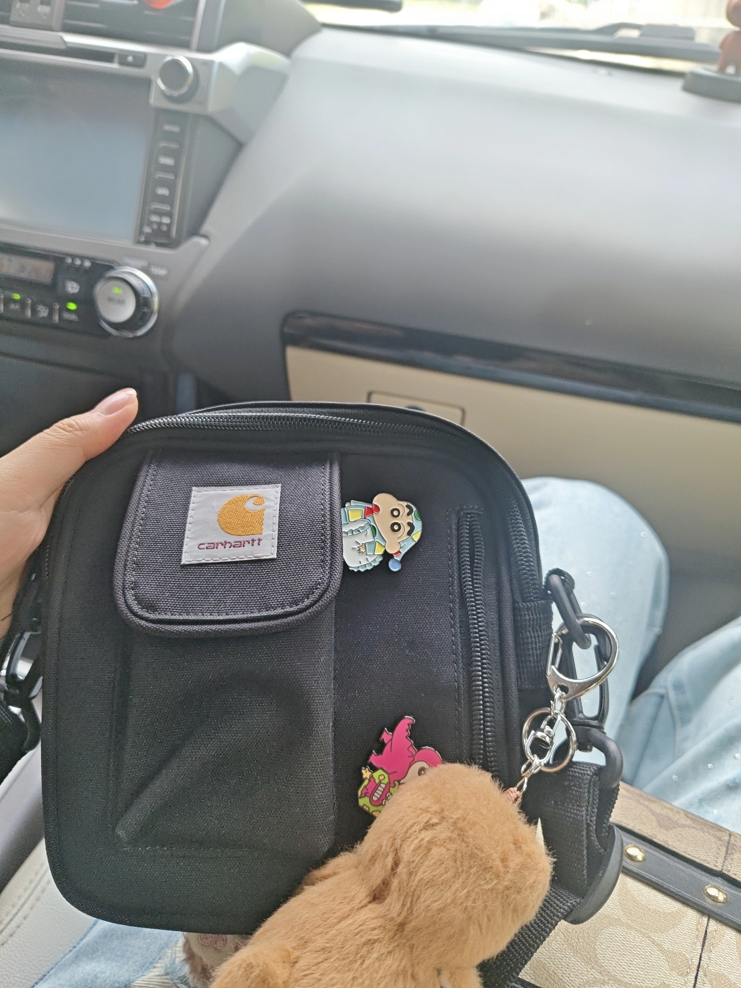 custom review-Carhartt WIP Ткань Tofu Сумка через плечо Стандартная Унисекс Черная