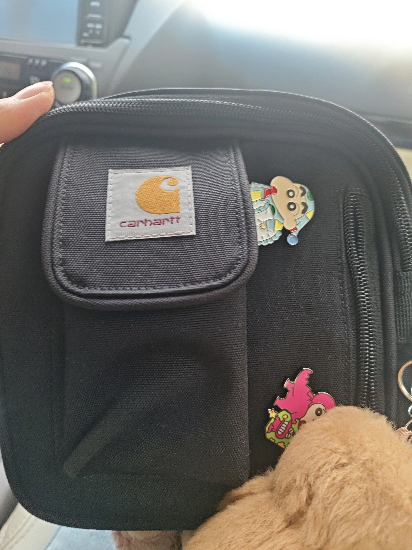 custom review-Carhartt WIP Ткань Tofu Сумка через плечо Стандартная Унисекс Черная