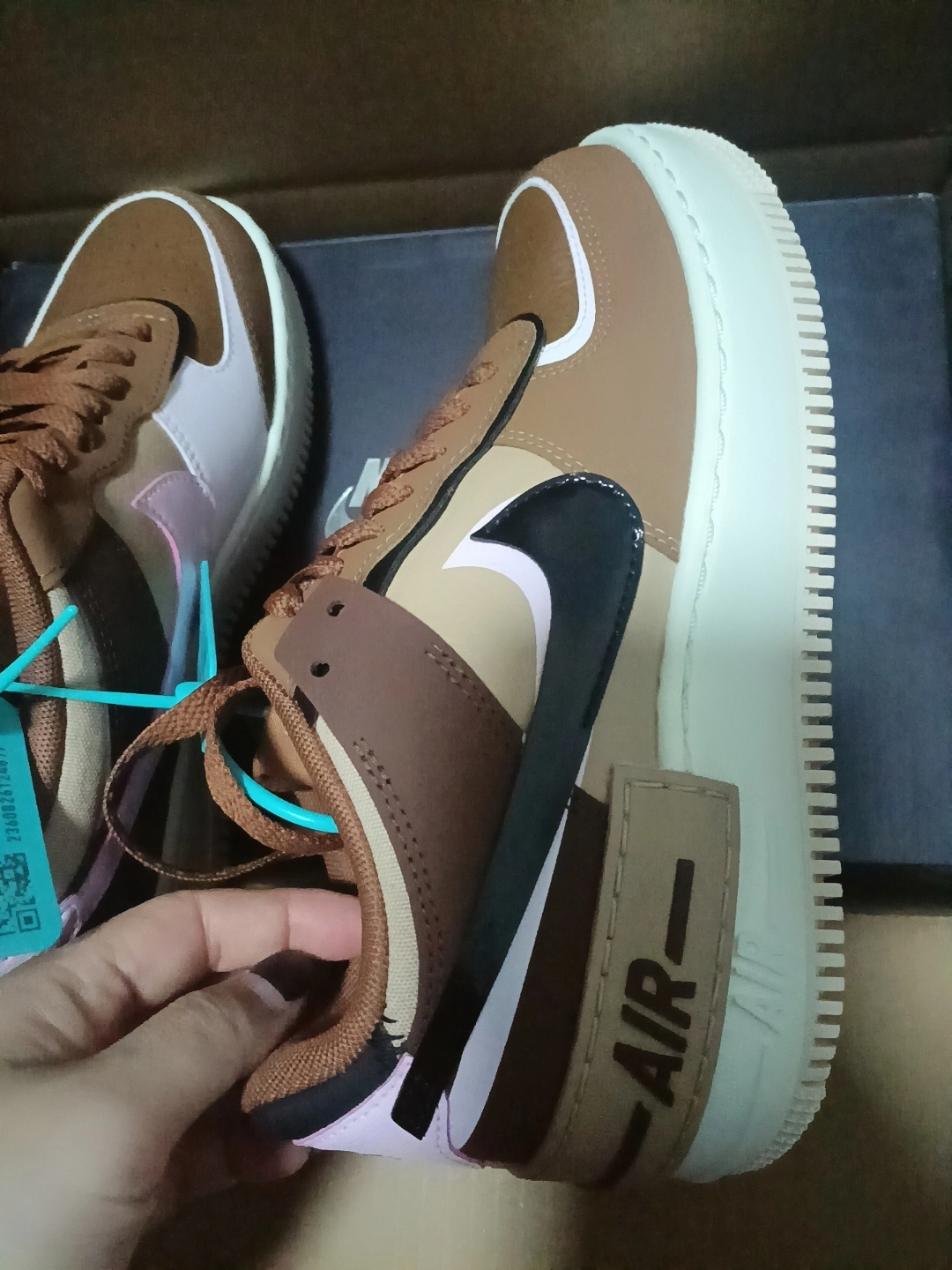 custom review-Nike Air Force 1 Shadow Slip-on Устойчивые к истиранию Низкие Скейтбординг Кроссовки Женские Умбра