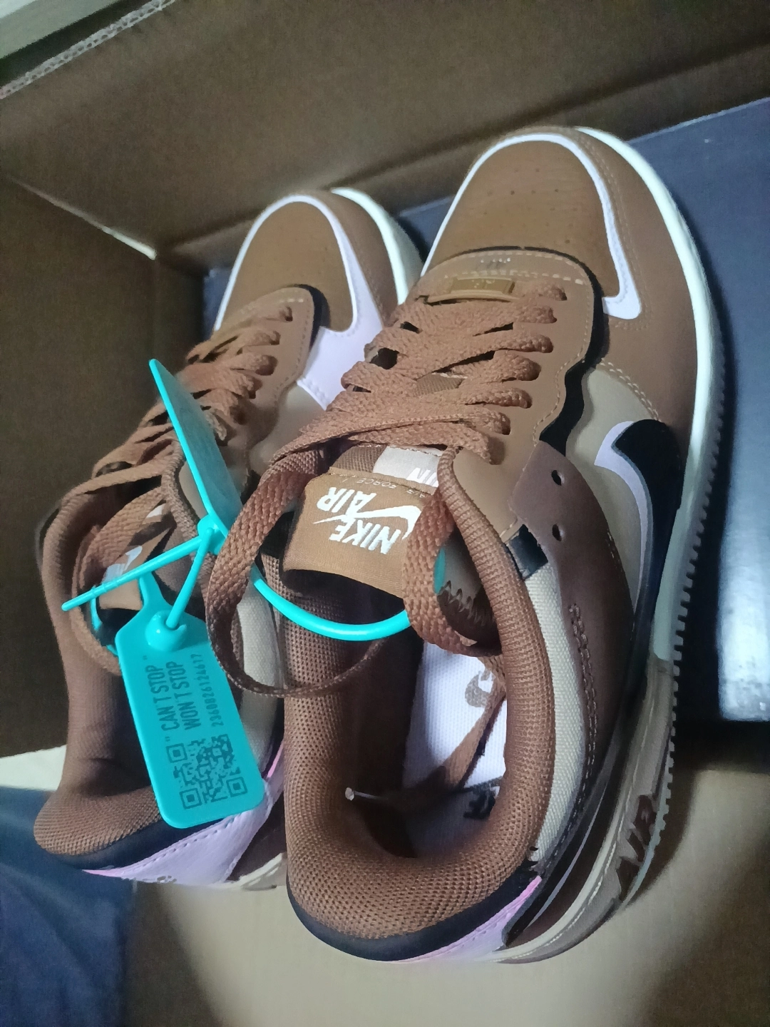 custom review-Nike Air Force 1 Shadow Slip-on Устойчивые к истиранию Низкие Скейтбординг Кроссовки Женские Умбра