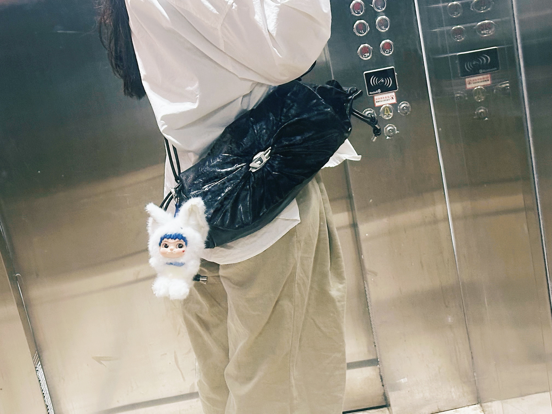 custom review-DIESEL Телячья кожа Сумка Сумка через плечо Средняя Женская Черная