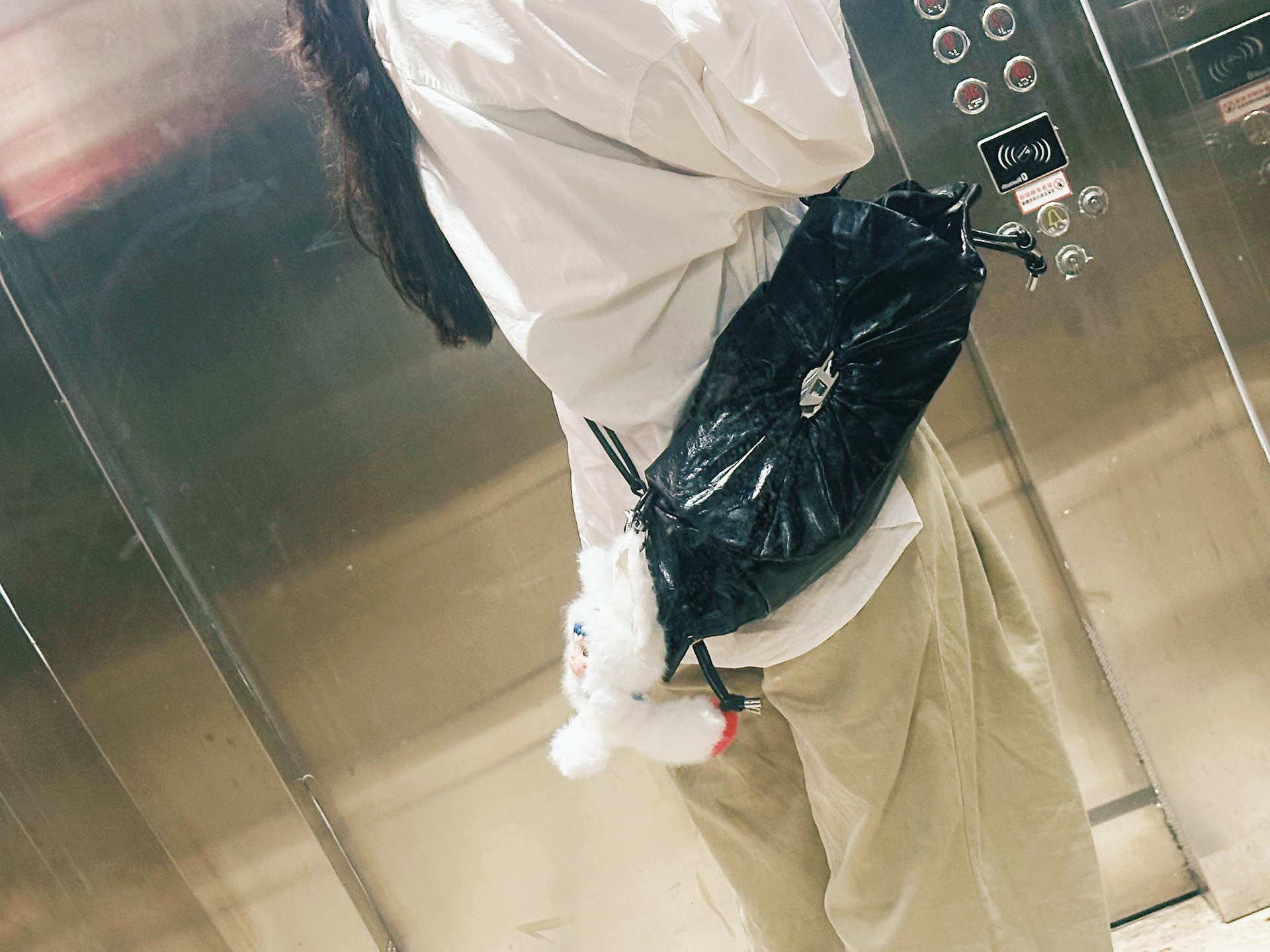 custom review-DIESEL Телячья кожа Сумка Сумка через плечо Средняя Женская Черная