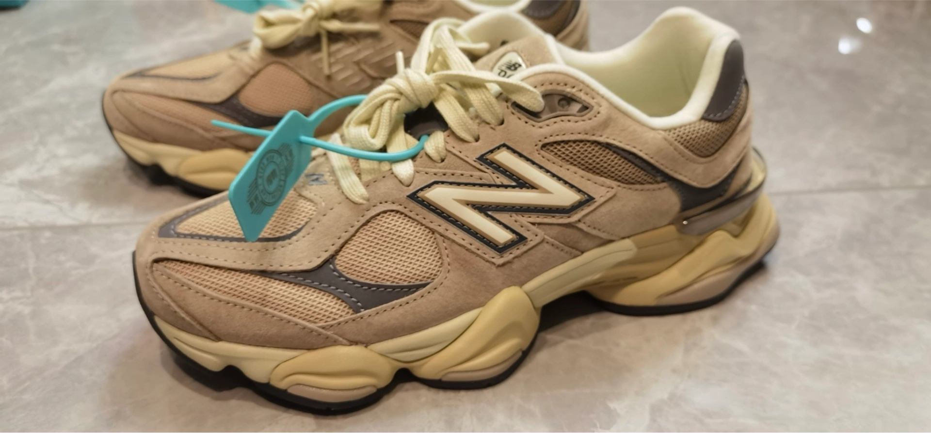 custom review-New Balance NB 9060 Амортизация Устойчивость к истиранию Дышащий Низкий Верх Повседневная Городская Коммутация Беговые кроссовки Унисекс Коричневый