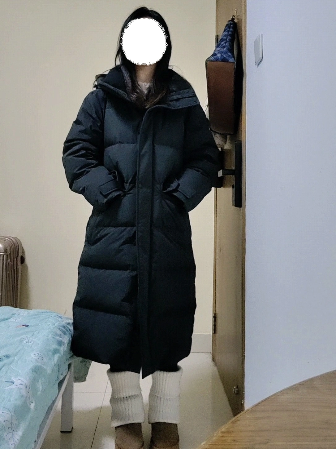 custom review-UNIQLO Черный Женский Пуховик