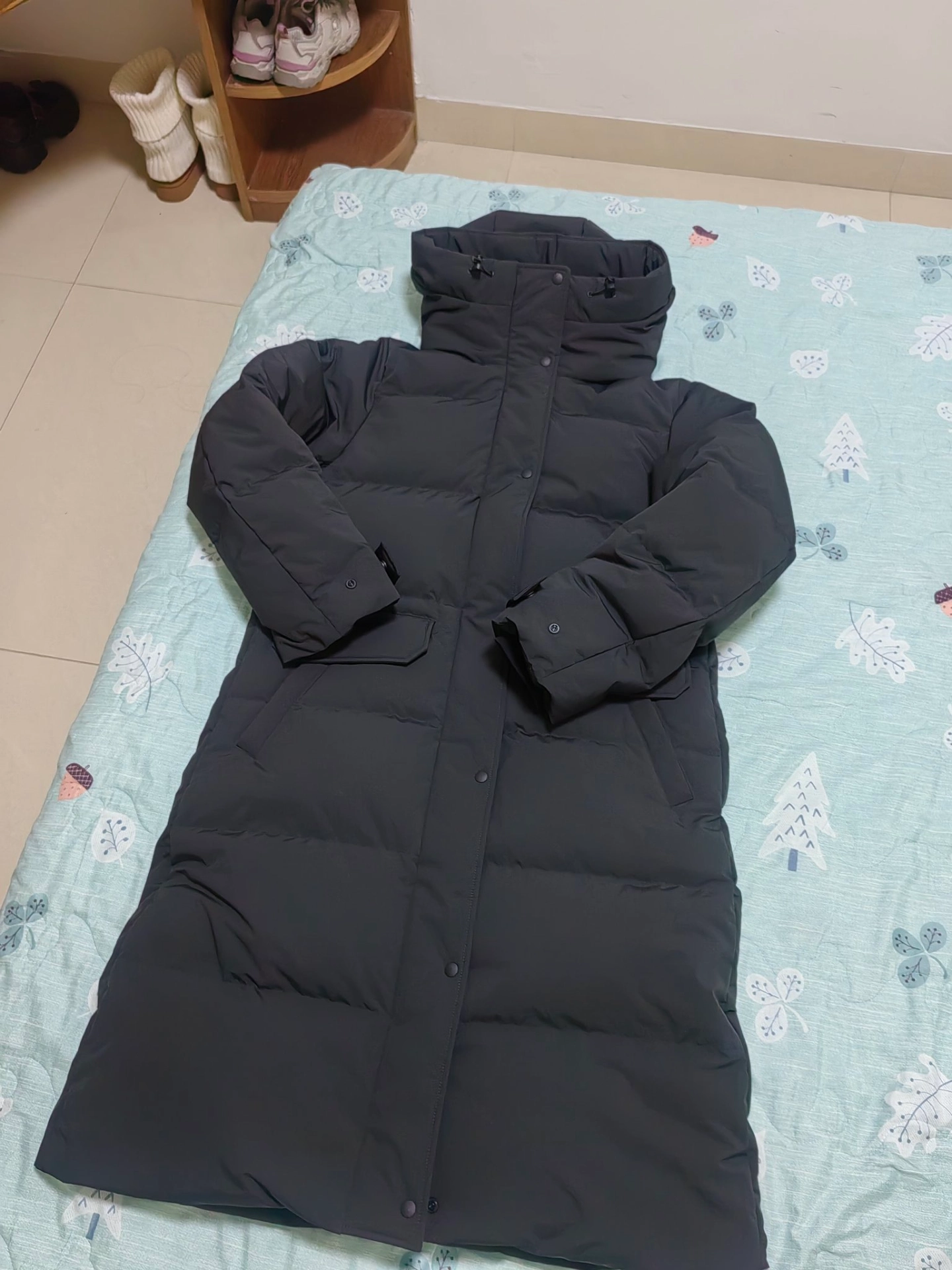 custom review-UNIQLO Черный Женский Пуховик