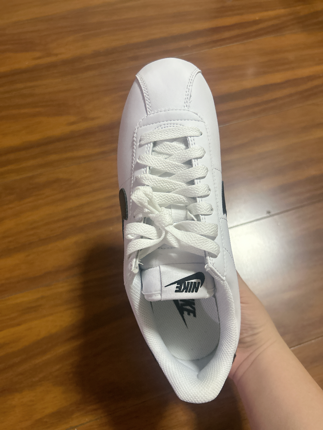 custom review-Nike Cortez Slip Resistant Abrasion Resistant Низкий Топ Casual Женский Белый Черный