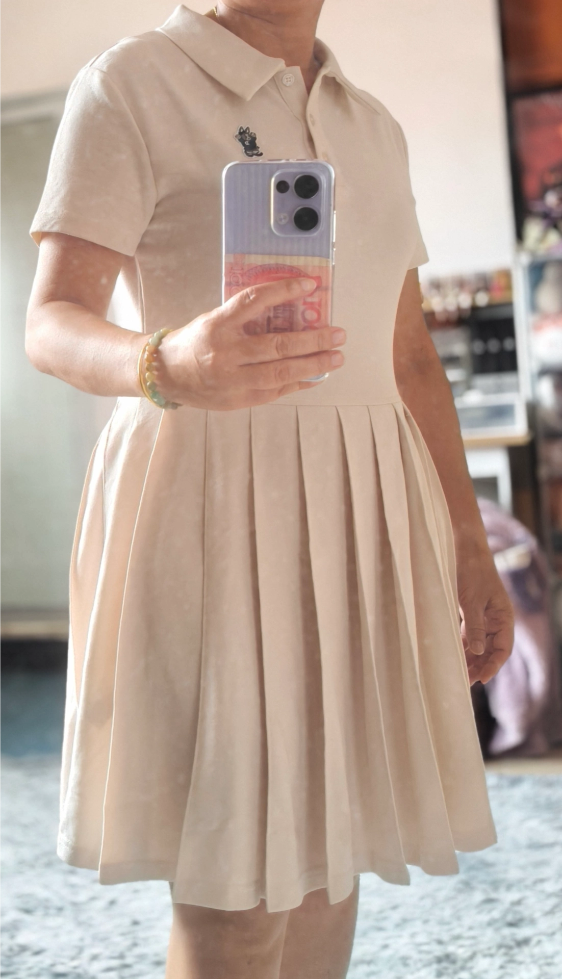 custom review-DESSUU Короткое платье с короткими рукавами для женщин