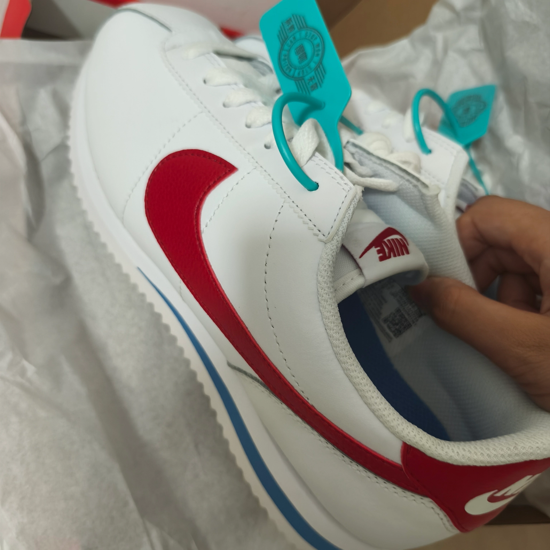 custom review-Nike Cortez Устойчивые к истиранию Низкие Беговые кроссовки Мужские Белые