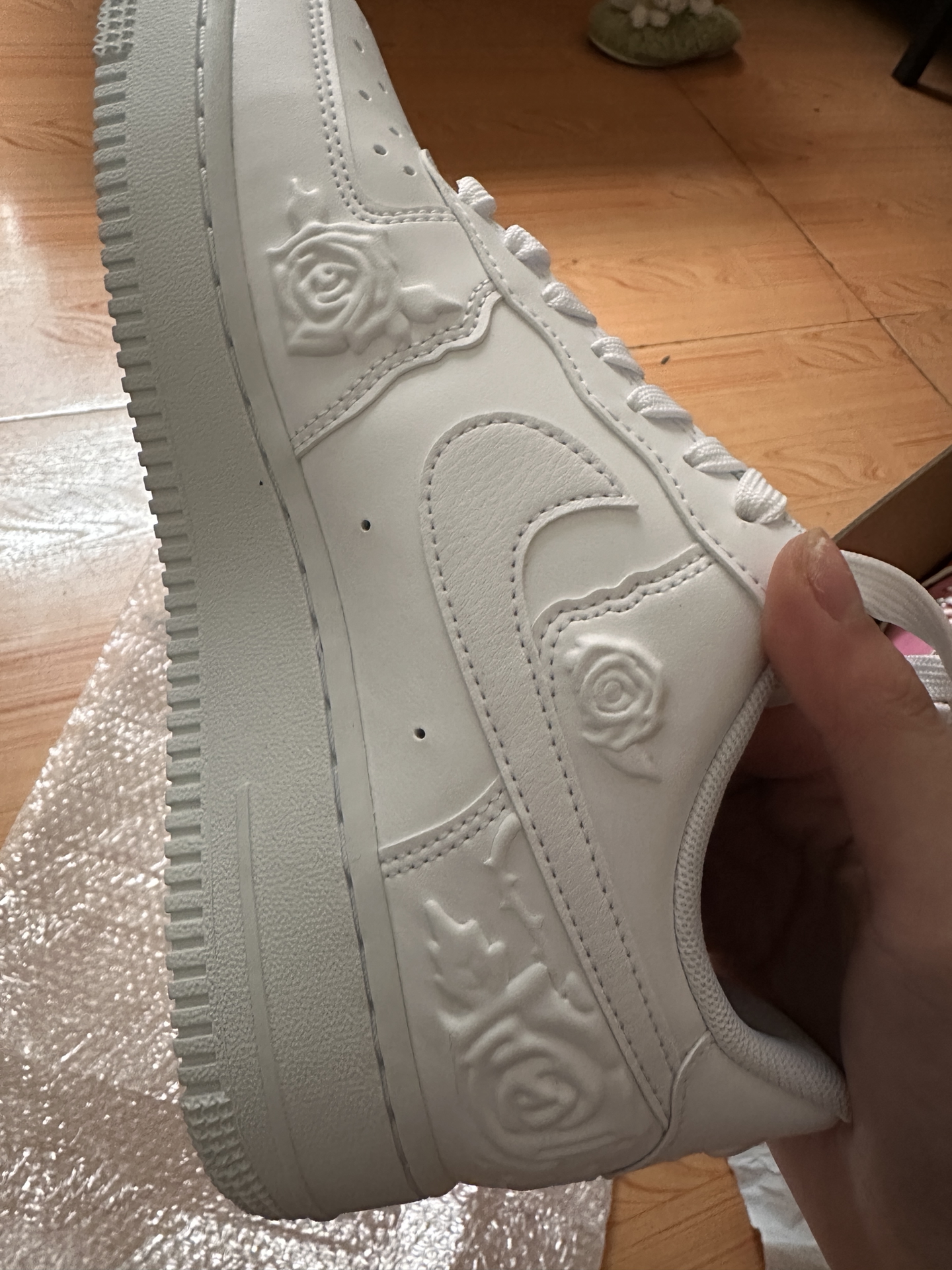 custom review-Nike Air FORCE 1 Slip-on Устойчивый к истиранию Низкий Топ Скейтбординг Кроссовки Женские Белые