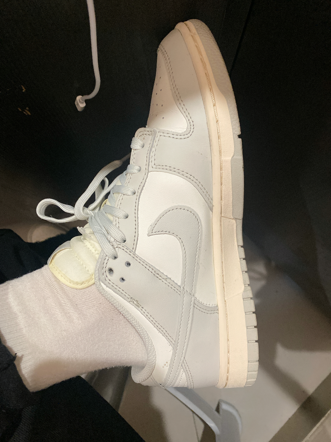 custom review-nike Dunk Светлый костный Slip Resistant Abrasion Resistant Легкий Low Топ Кроссовки для скейтбординга Женские Костяной белый