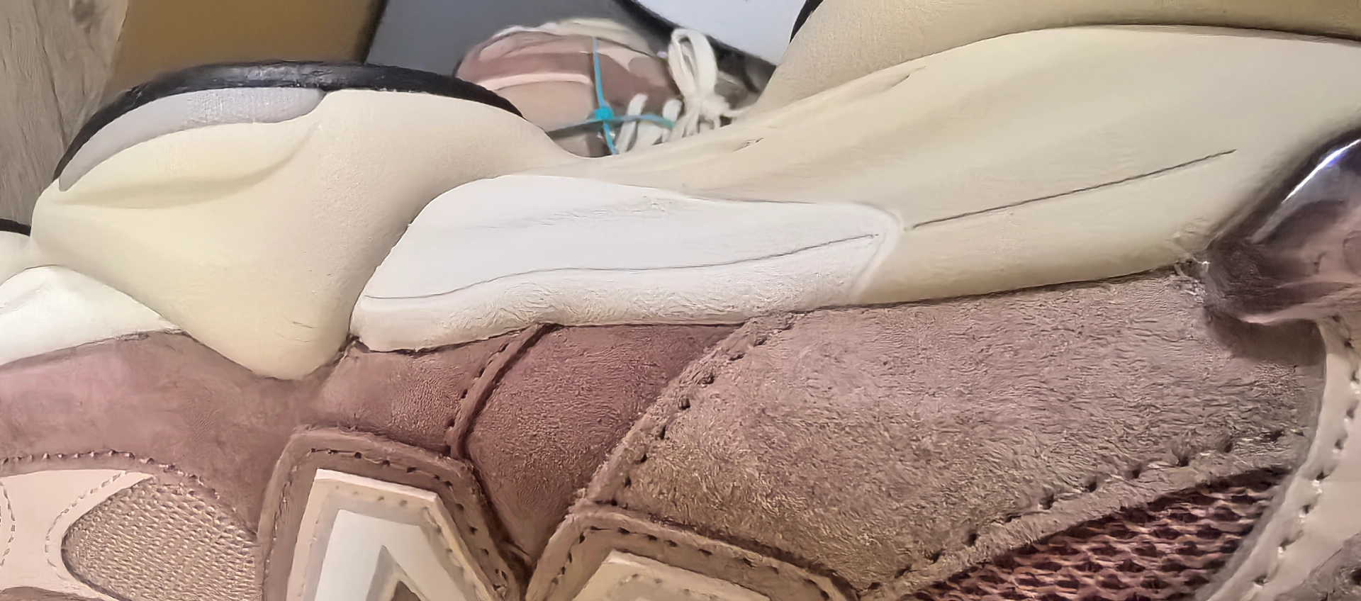 custom review-New Balance NB 9060 Дышащие Низкие Кроссовки для Бега Унисекс Серый Розовый