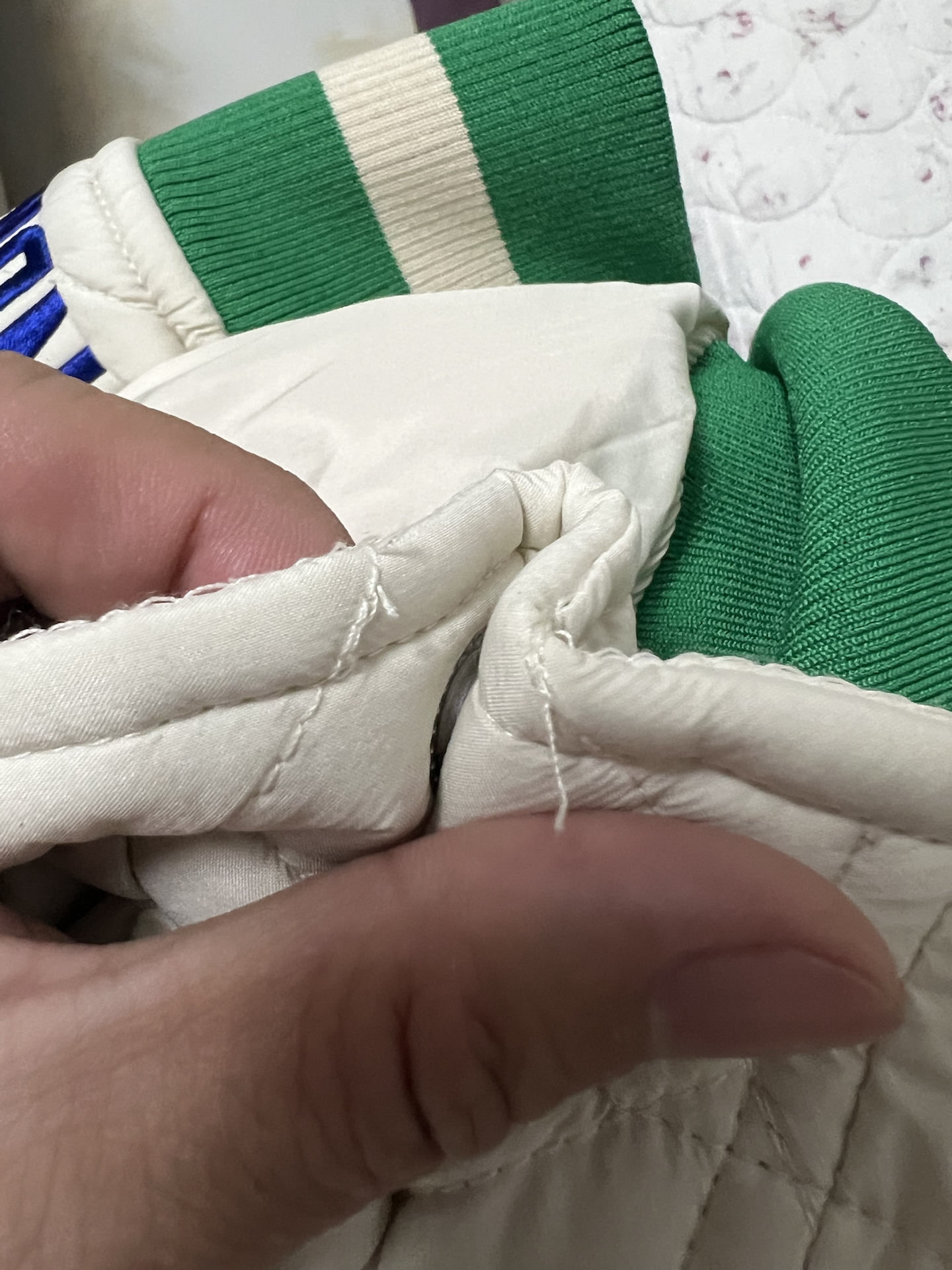 custom review-STARTER x NBA Хлопковый пуховик Унисекс Белый Зеленый